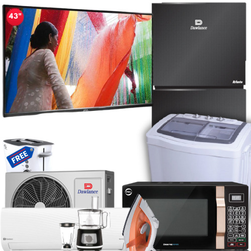Wedding Bundle of Dawlance, pel by Salman Electornics electronics appliances gift on easy monthly installment, same day verification and delivery