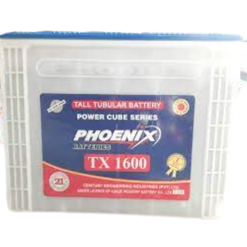 Phoenix TX 1600 185 AH Tubular Battery by Salman Electronic with best solar installation and free consultation at your door step