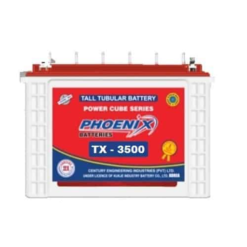 Phoenix TX 3500 280 AH Tubular Battery by Salman Electronic with best solar installation and free consultation at your door step
