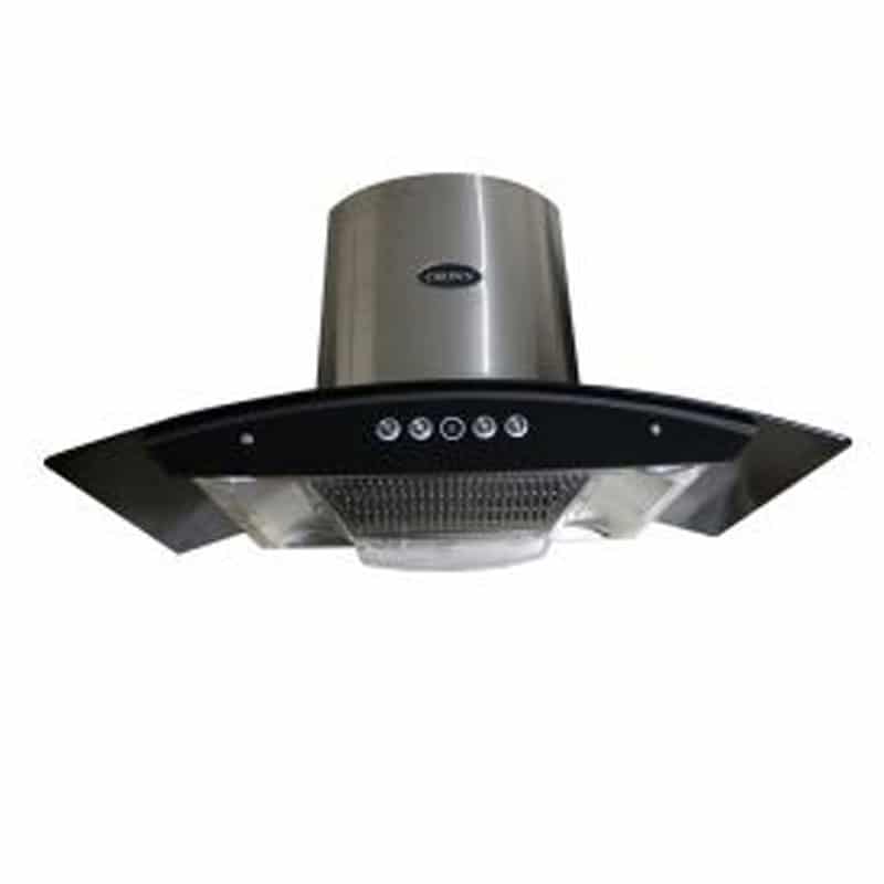 Crown Ahbc-60(10) Range Hood 60Cm Cone Filter With Analog Button Panel – 24 Inch Black