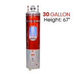 Crown Gas Tank Geyser 30 Gallon Height: 67"