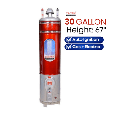 (Dual Gas+Elec) Crown Gas Tank Geyser