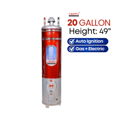 (Dual Gas+Elec) Crown Gas Tank Geyser