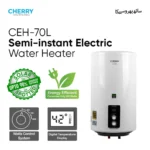 Cherry ECO Series CEH-70L Electric Water Heater | Digital Watt Control & Temperature Control, Inverter Energy Saving Geyser