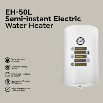 Semi Instant Electric Water Heater – EH 50 Litres Body Size – Smart Electric Geyser