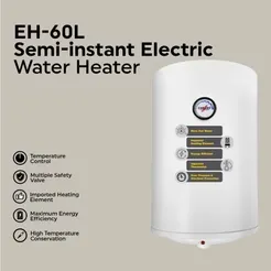 Semi Instant Electric Water Heater – EH 60 Litres Body Size – Smart Electric Geyser