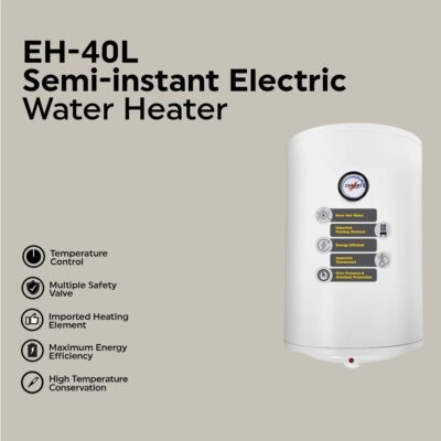 Semi Instant Electric Water Heater – EH 40 Litres Body Size – Smart Electric Geyser