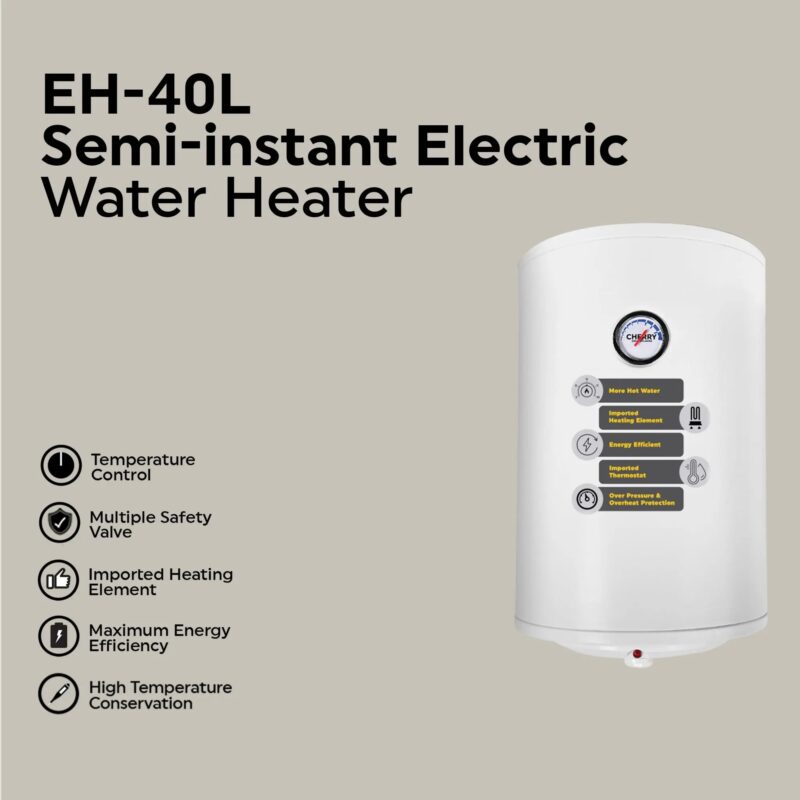 Semi Instant Electric Water Heater – EH 40 Litres Body Size – Smart Electric Geyser